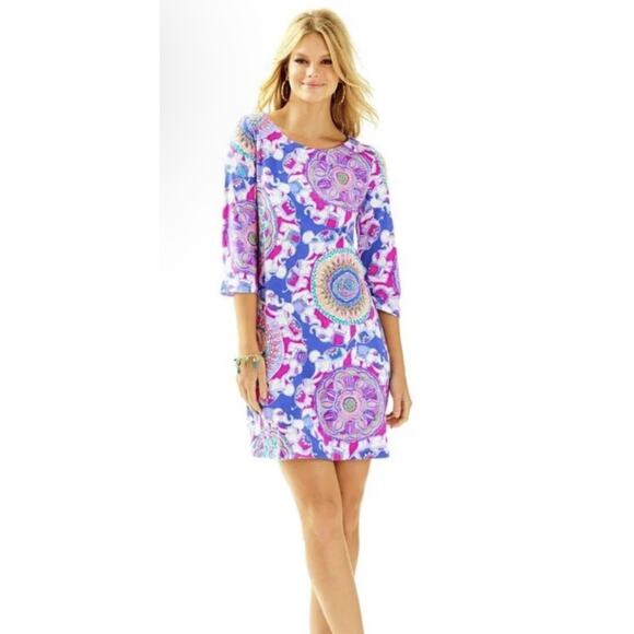 Lilly Pulitzer Bay Dress‎ Multicolor in Play That Trunky Music Size XS - Picture 2 of 11